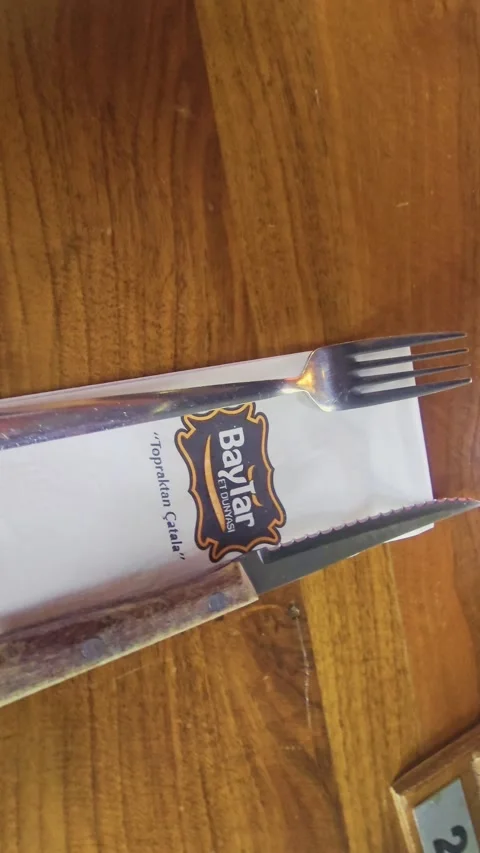 A fork and a box. Stock Footage 284645607