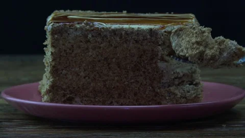 Fork and cake Video stock 81654980