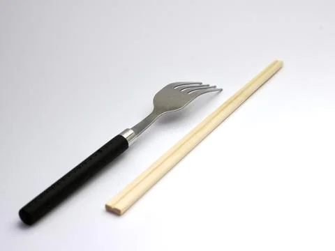 Fork and Chopstick Stock Photos