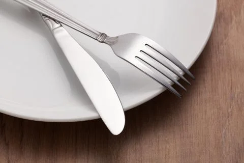 Fork and knife for dining Stock Photos