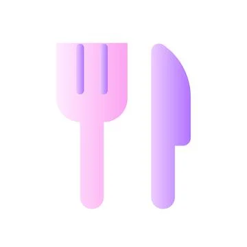 Fork and knife flat gradient two-color ui icon イラスト素材