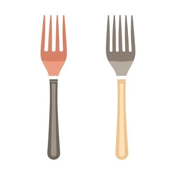 Fork and knife icon. Flat illustration of fork and knife vector icon for web des Stock Illustration