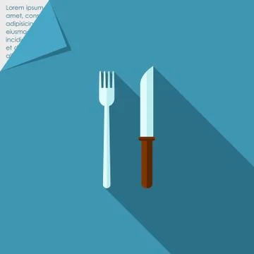 Fork and knife icon Stock Illustration