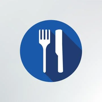 Fork and knife Icon. Stock Illustration