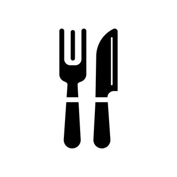 Fork and knife icon logo design template isolated illustration Stock Illustration