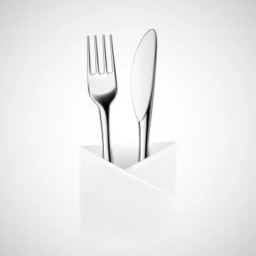 Fork and knife 스톡 일러스트