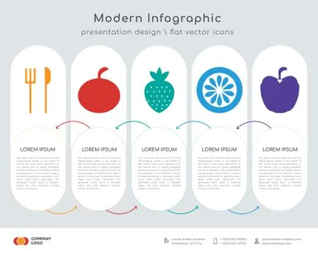 Fork and knife infographics design Stock Illustration