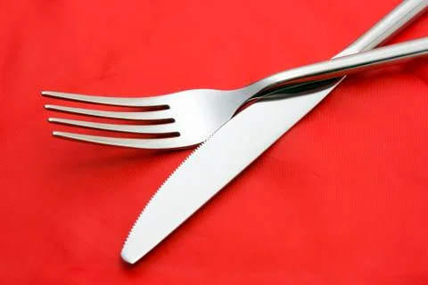 Fork and knife Stock Photos