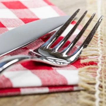 Fork and knife Foto stock