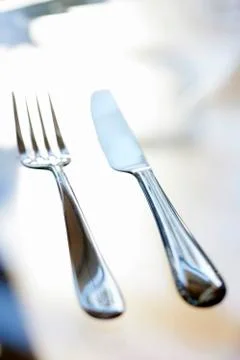 Fork and knife Stock Photos