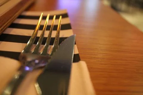 Fork and knife Stock Photos