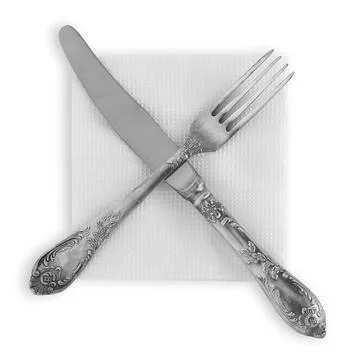 Fork and knife Stock Photos