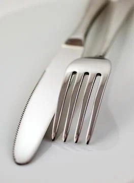 Fork and knife Stock Photos