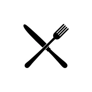Fork and knife restaurant Icon. Stock Illustration