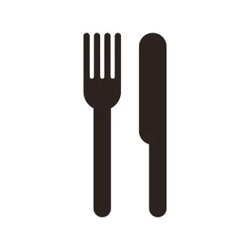 Fork and knife sign Stock Illustration