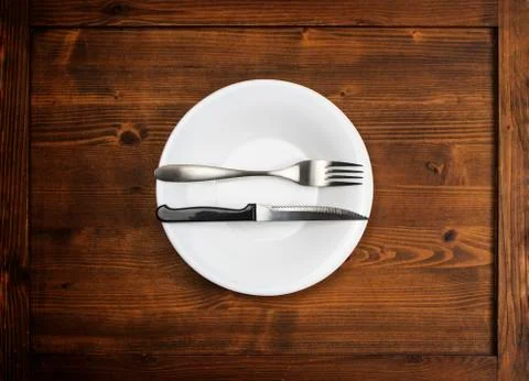 Fork and knife symbol setting for saying that the food is delicious. Foto stock