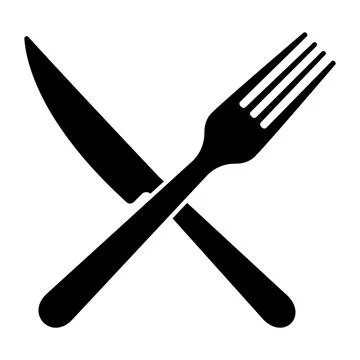 Fork and knife vector icon Stock Illustration