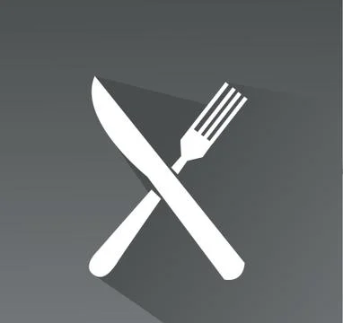Fork and knofe vector icon Stock Illustration