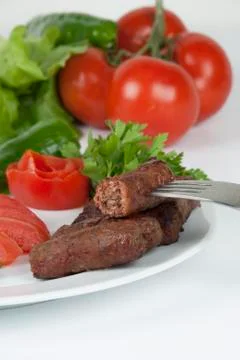 Fork and meatball Stock Photos
