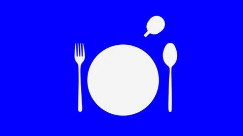 Fork and spoon and plate and cup Stock Illustration
