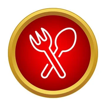 Fork and spoon crossing for restaurant service icon Stock Illustration