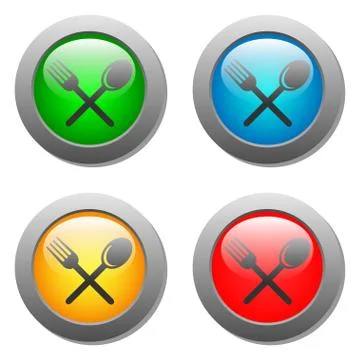 Fork and spoon icon Stock Illustration