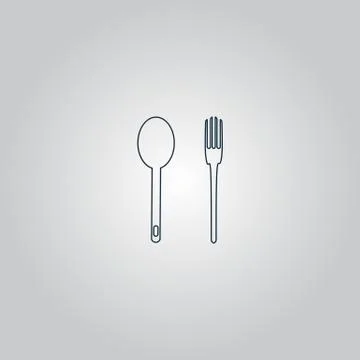 Fork and spoon icon Stock Illustration