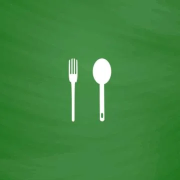 Fork and spoon icon Stock Illustration