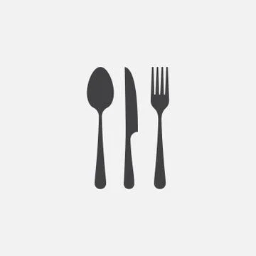 Fork and spoon icon, Restaurant Icon Stock Illustration
