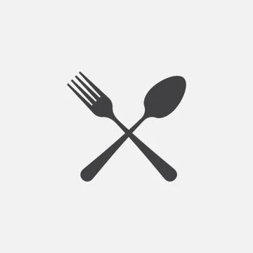 Fork and spoon icon, Restaurant Icon Illustrazione stock
