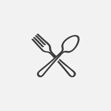 Fork and spoon icon, Restaurant Icon Stock Illustration