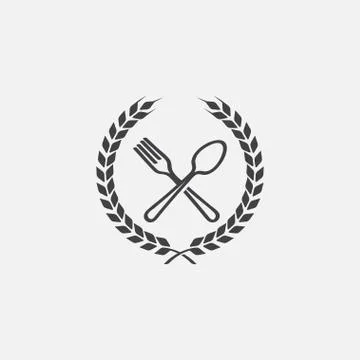 Fork and spoon icon, Restaurant Icon Stock Illustration