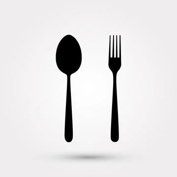 Fork and spoon icon vector illustration template design Stock Illustration