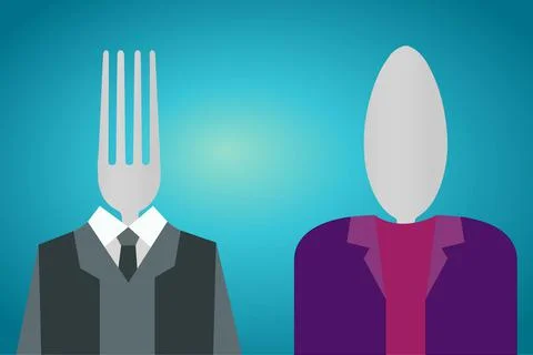 Fork and spoon Stock Illustration