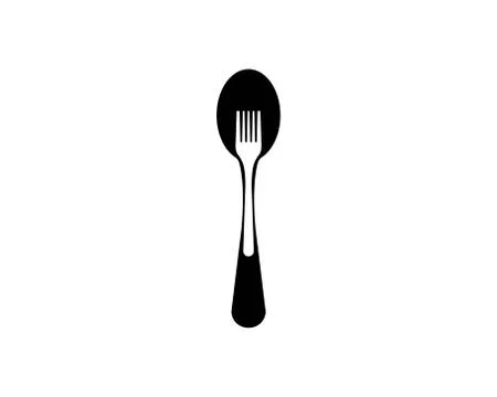 Fork and spoon logo vector illustration Illustrazione stock
