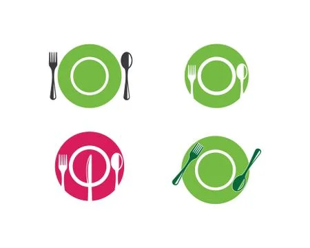 Fork and spoon logo vector illustration Stock Illustration