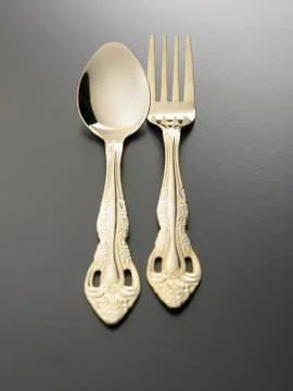 Fork and spoon 스톡 사진