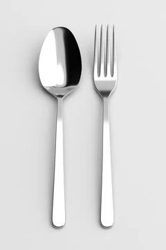 Fork and spoon silverware Illustrazione stock
