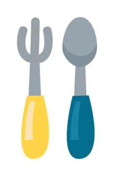 Fork and spoon table restaurant vector Stock Illustration