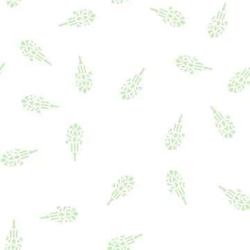 Fork artichoke glyph vector seamless pattern Stock Illustration