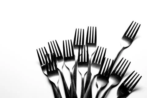 Fork background Stock Photos