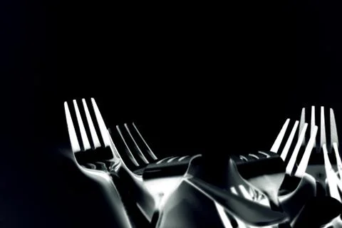 Fork background Stock Photos