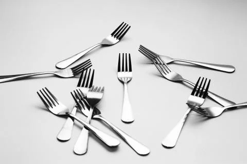 Fork background Stock Photos
