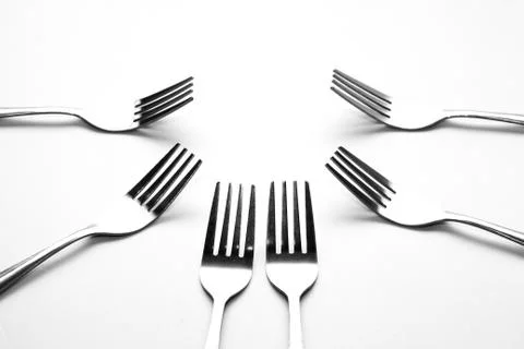 Fork background Stock Photos