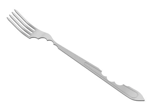 Fork with bite marks Stock Illustration