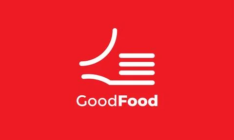 Fork button click logo vector cooking time food concept restaurant canteen .. Stock Illustration