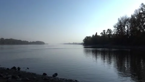 A fork of Danube, Budapest, Hungary Stock Footage 134067370