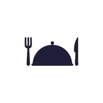 Fork, dish and knife icon vector Stock Illustration