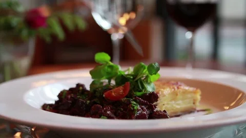 Fork on dish Stock Footage 77046122