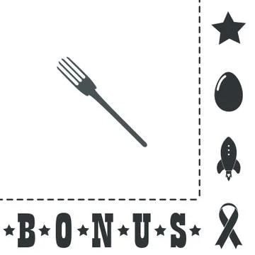 Fork flat icon Stock Illustration